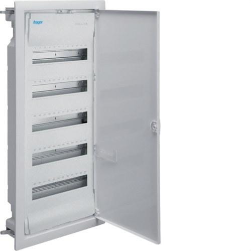HAGER - Caja empotrar pared hueca golf VH 5 filas con 60 módulos puerta blanca