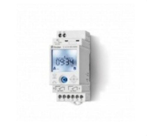 FINDER - Interruptor horario semanal SERIE 12, NFC, ancho 35mm, 2 contactos conmutados 16A, 110/230V AC/DC reserva de marcha (emb.1u)