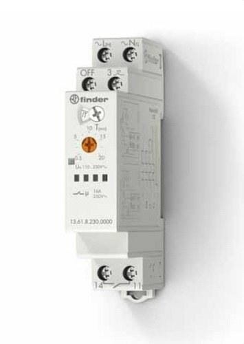 FINDER - Telerruptor electrónico multifunción SERIE 13, montaje carril 35mm, ancho 17,5mm, 1 contacto NA, 110...240V AC