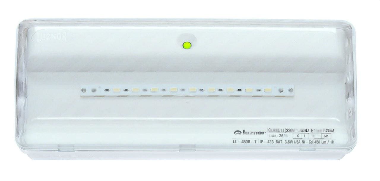 LUZNOR - Luminaria emergencia BASIC LED LL-200B-T difusor transparente