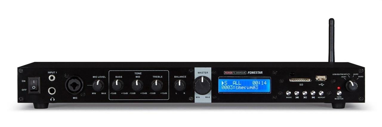 FONESTAR - Reproductor mezclador entrada mic / auxiliares USB / SD / mp3