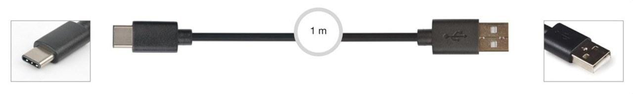 FONESTAR - Cable alta velocidad USB C macho / USB a macho 1m