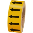 BRADY - DIRECTIONAL ARROW TAPE ARROW TAPE: BLACK/OCHRE(F) 50MMX33M