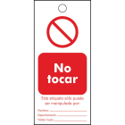 BRADY - ETIQUETAS DE BLOQUEO 75X160MM TAG-ESP- NO TOCAR