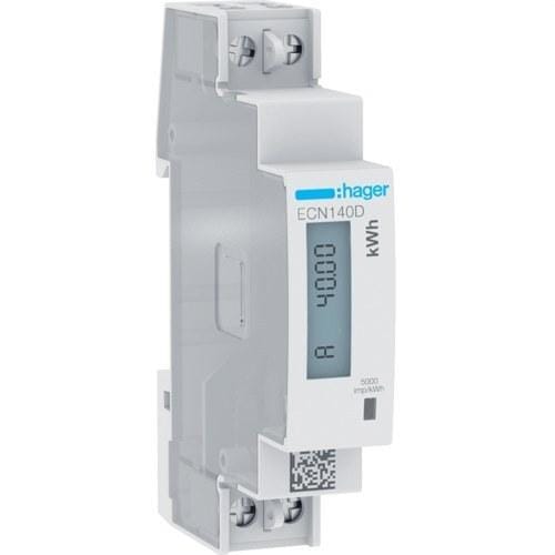 HAGER - Contador de energía 1F direct 40A 1M
