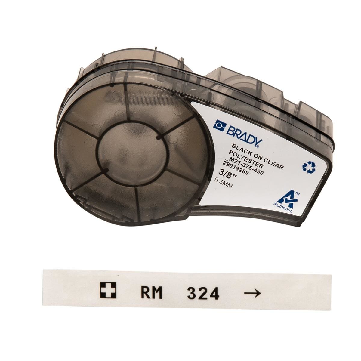BRADY - M21-375-430 BMP21 CARTRIDGE B430 BLACK ON CLEAR 9.