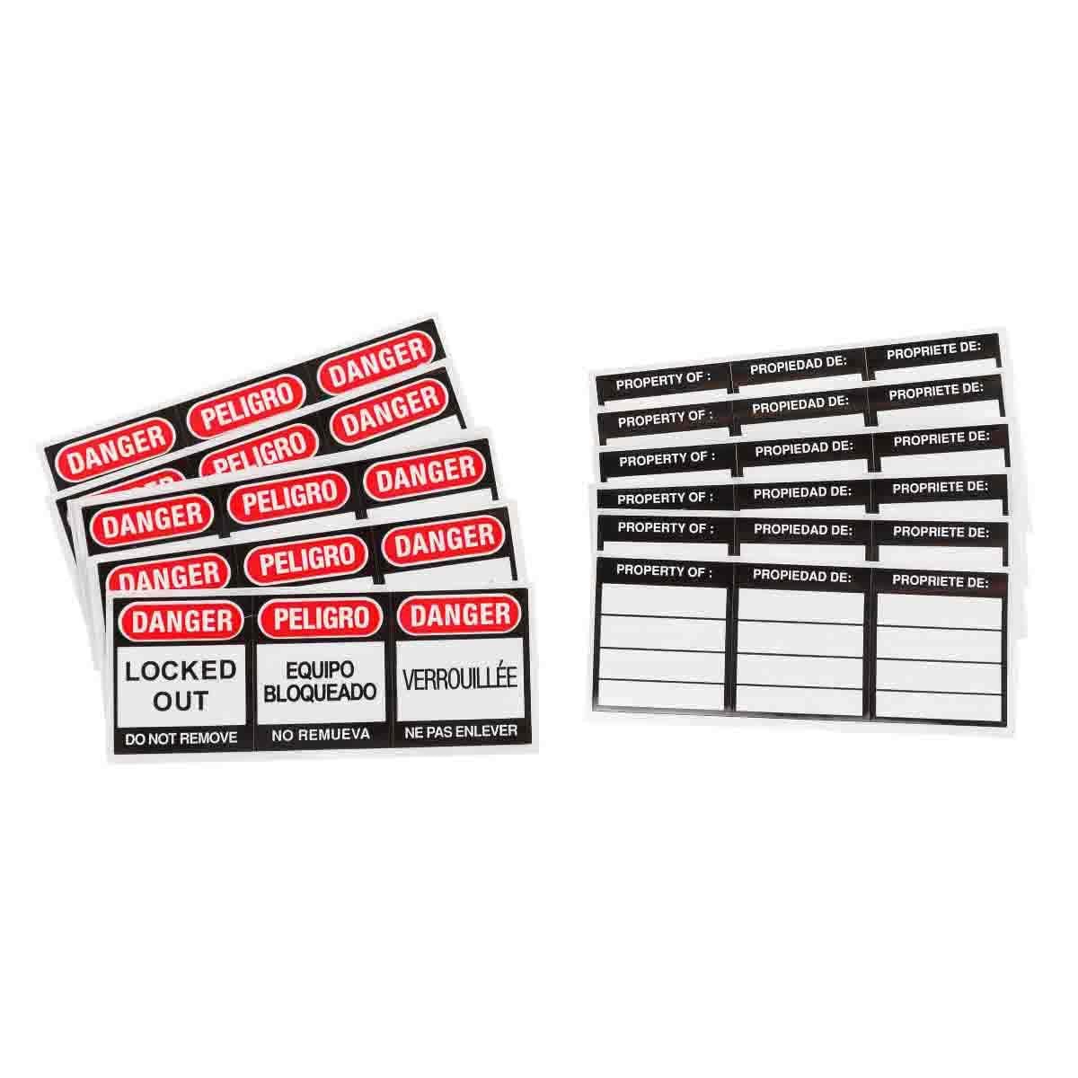 BRADY - LABELS FOR SAFETY PADLOCKS SFTY PADLOCK LBLS, 6 EA