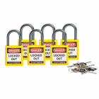 BRADY - SAFETY PADLOCKS - COMPACT COMPACT SAFE PADLOCK 25MM SHA KD YEL/6