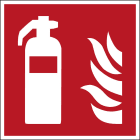 BRADY - ISO SAFETY SIGN - FIRE EXTINGUISHER PIC F001-200X200-AL-CRD/1