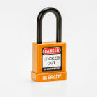 BRADY - SAFETY PADLOCKS - NYLON ENCASED SFTY SECU PADLOCK 38MM ST SHA KD ORG/6