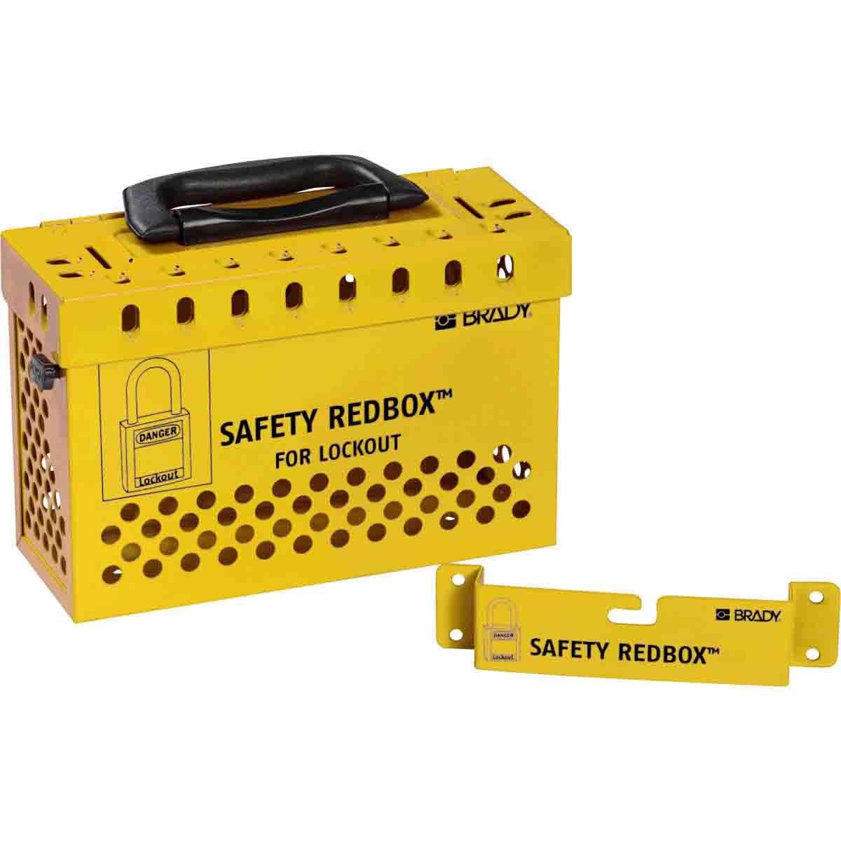 BRADY - SAFETY REDBOX WALL-MOUNTABLE  W/ QUICK REL. YELLOW