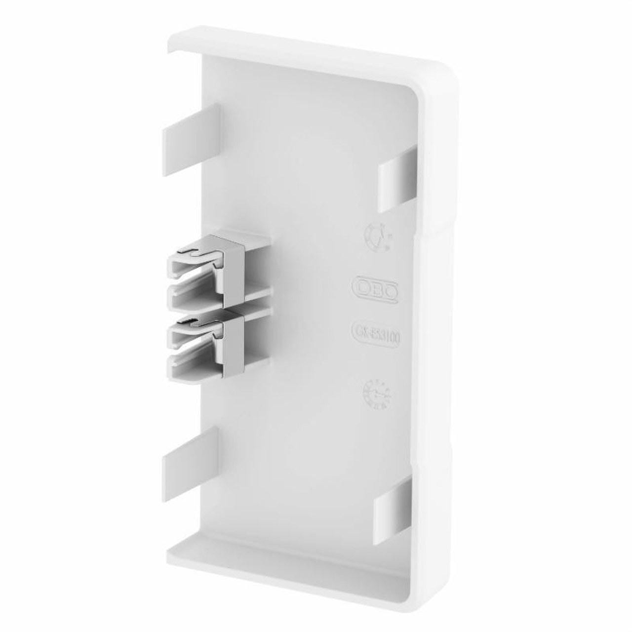 OBO BETTERMANN - Tapa final GKE53100RW 106x56x22 PC/ABS blanco