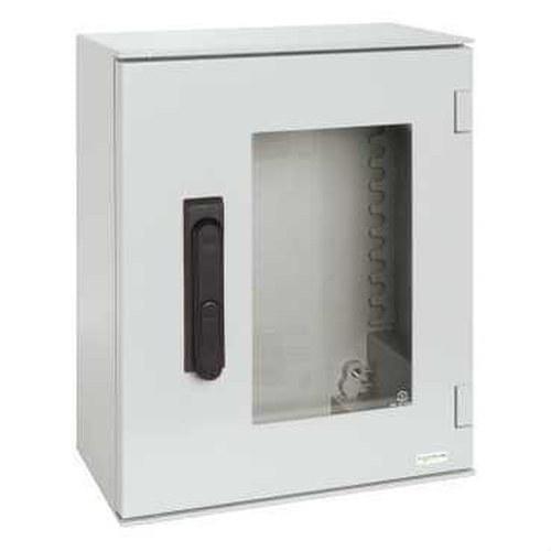 Schneider Electric - Armario PLM 647x436x250 IP66 vidrio cierre 3P 7035