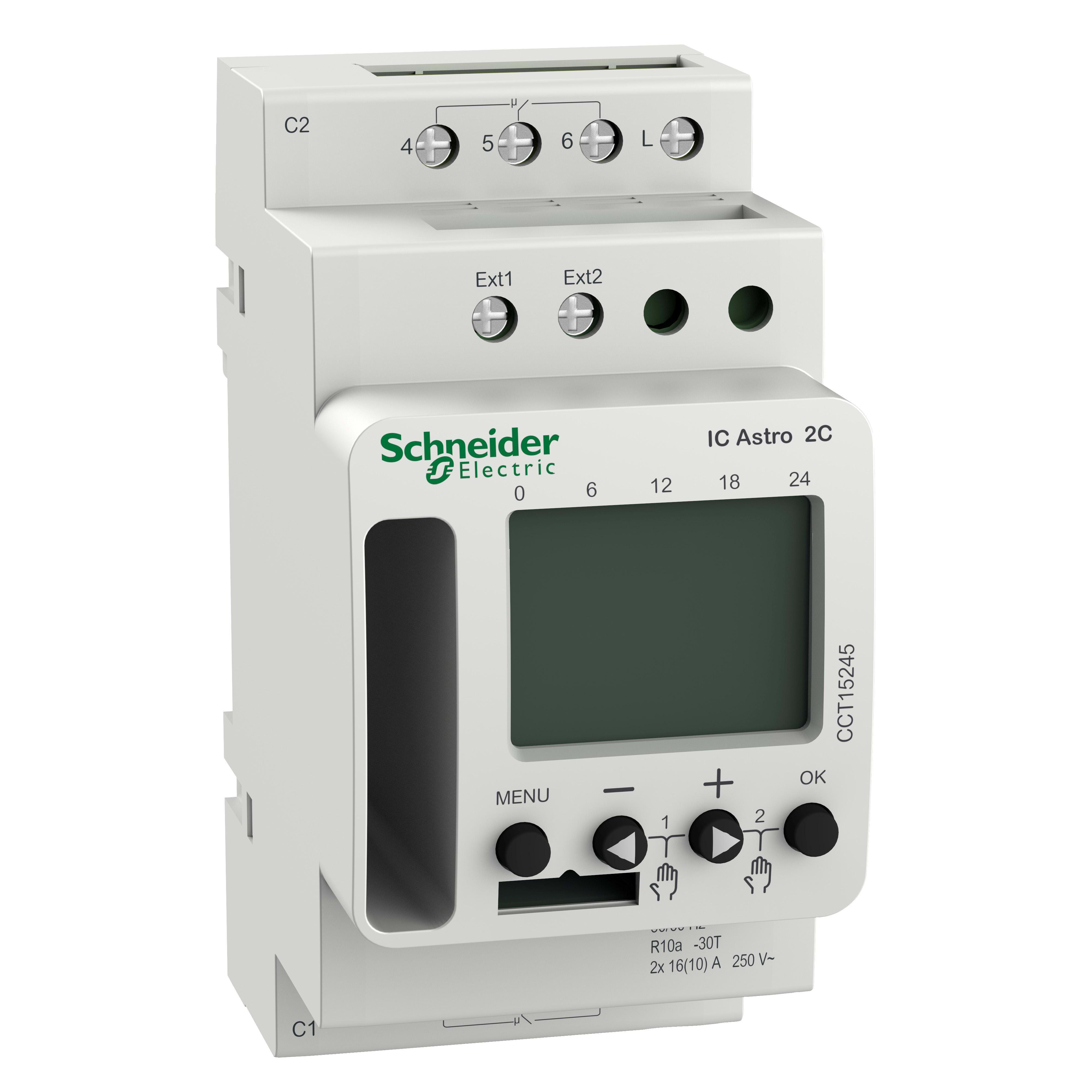 Schneider Electric - Interruptor crepuscular programable IC Astro 2 canales