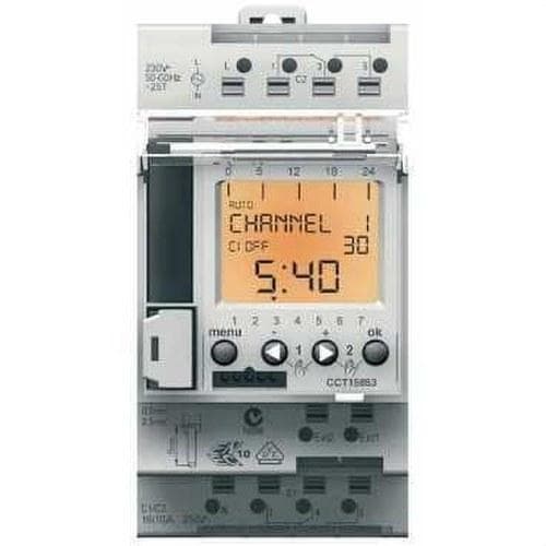 Schneider Electric - Interruptor digital IHP semanal + impulso 6 años 1 módulo 2 canales 16A (BT)