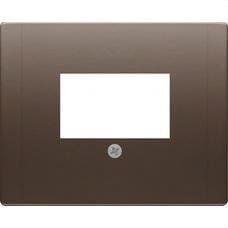 BJC - Tapa conector multimedia Iris en chocolate