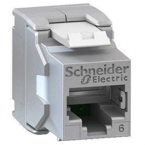 Schneider Electric - Conector RJ45 categoría 6 FTP KEYSTONE blanco