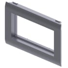 UNEX - Adaptador de 2 mecanismos Simon 500 en tapas de 80 mm Unex en U24X color aluminio