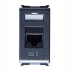 GEWISS - Conector RJ45 1 módulo 4 pares categoría 5e UTP conexión toolless sin herramienta blanco