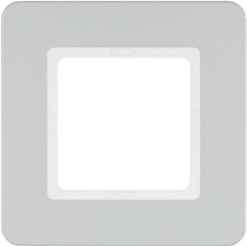HAGER - Marco 1 elemento Q.7 aluminio