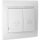 SOLERA - Pulsador persiana 10A 250V 83x81 tornillo blanco