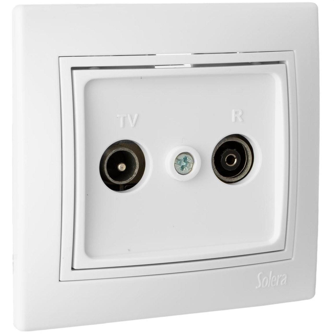 SOLERA - Toma final TV/radio 83x81 blanco