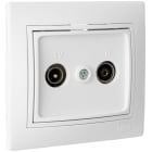 SOLERA - Toma final TV/radio 83x81 blanco