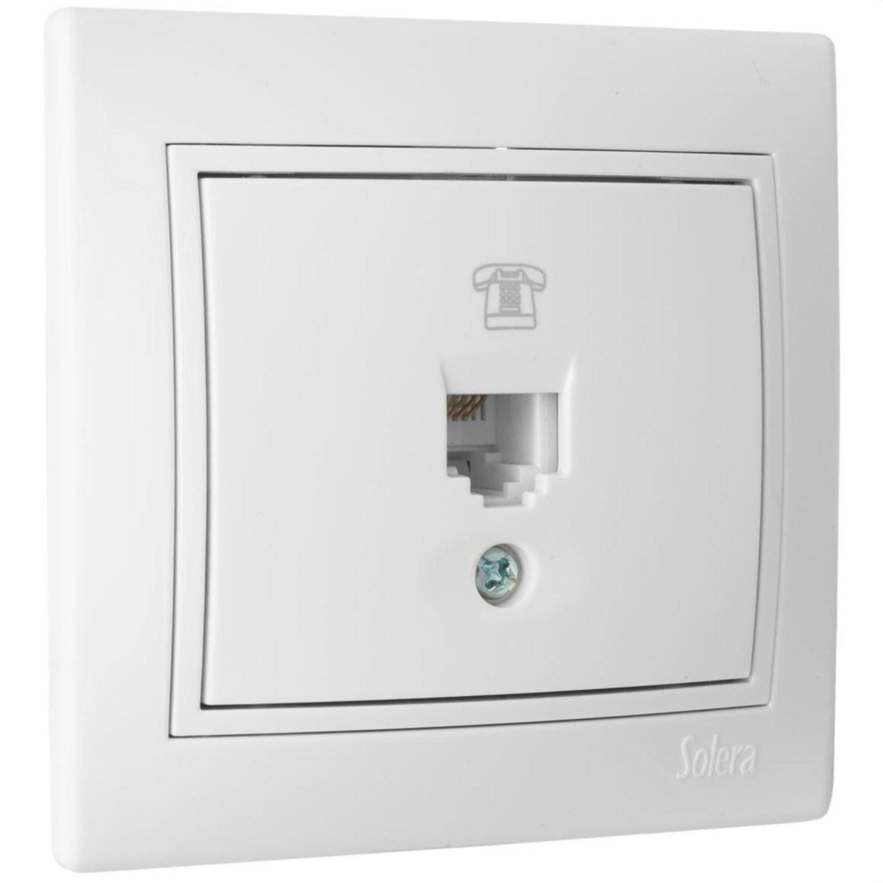 SOLERA - Toma teléfono RJ11 83x81 blanco