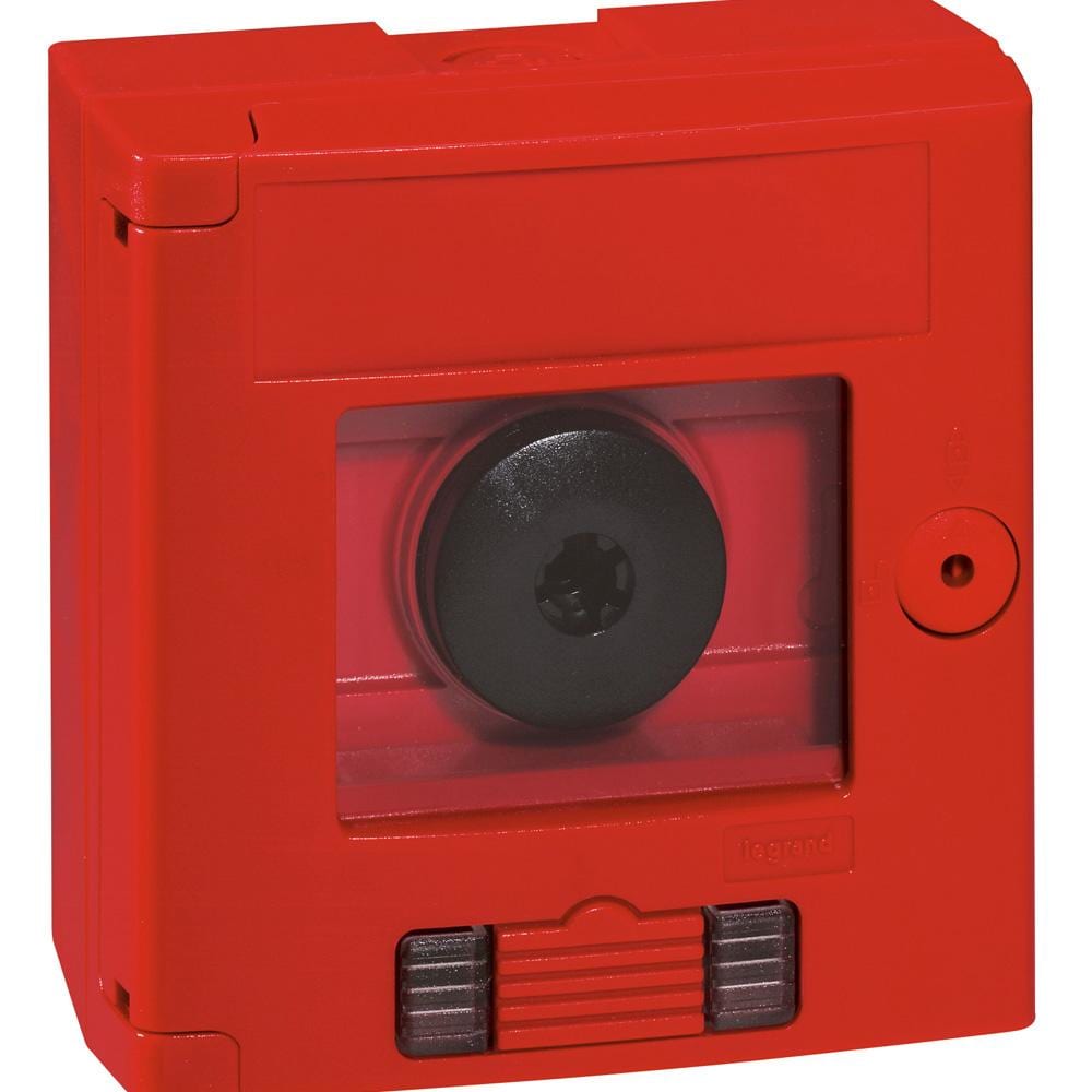 LEGRAND - Pulsador doble posición, rojo, saliente, con pilotos