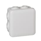 LEGRAND - Caja de derivación para conexiones, Plexo IP55, cuadrada. Dimensiones: 80x80x45mm. 7 conos. Color gris