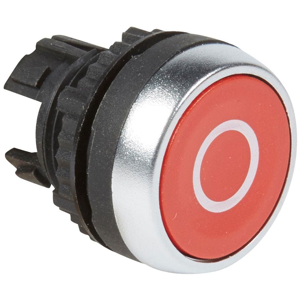 LEGRAND - Cabezal de impulsión empotrable no iluminado Osmoz IP69 modular - rojo marcado O