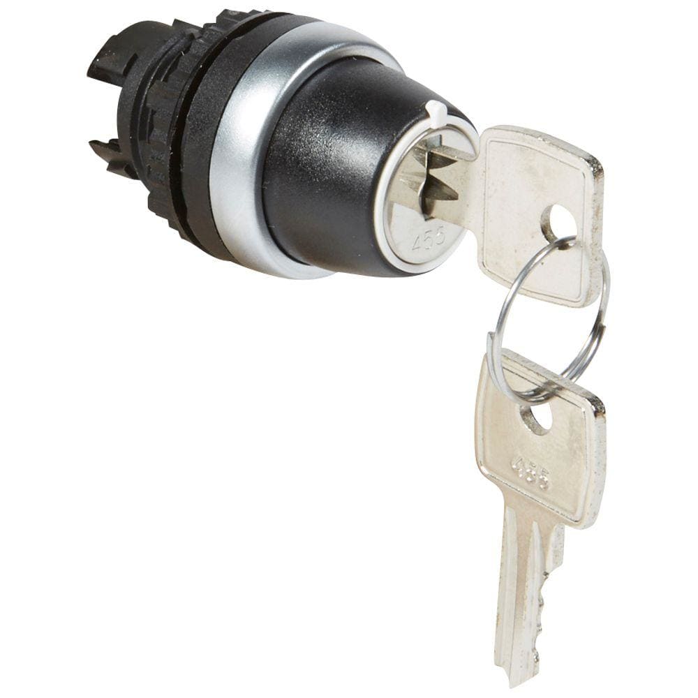 LEGRAND - Mando giratorio no iluminado con llave n°455 IP69 Osmoz modular - 3 posiciones fijas 90° para extracción de llave