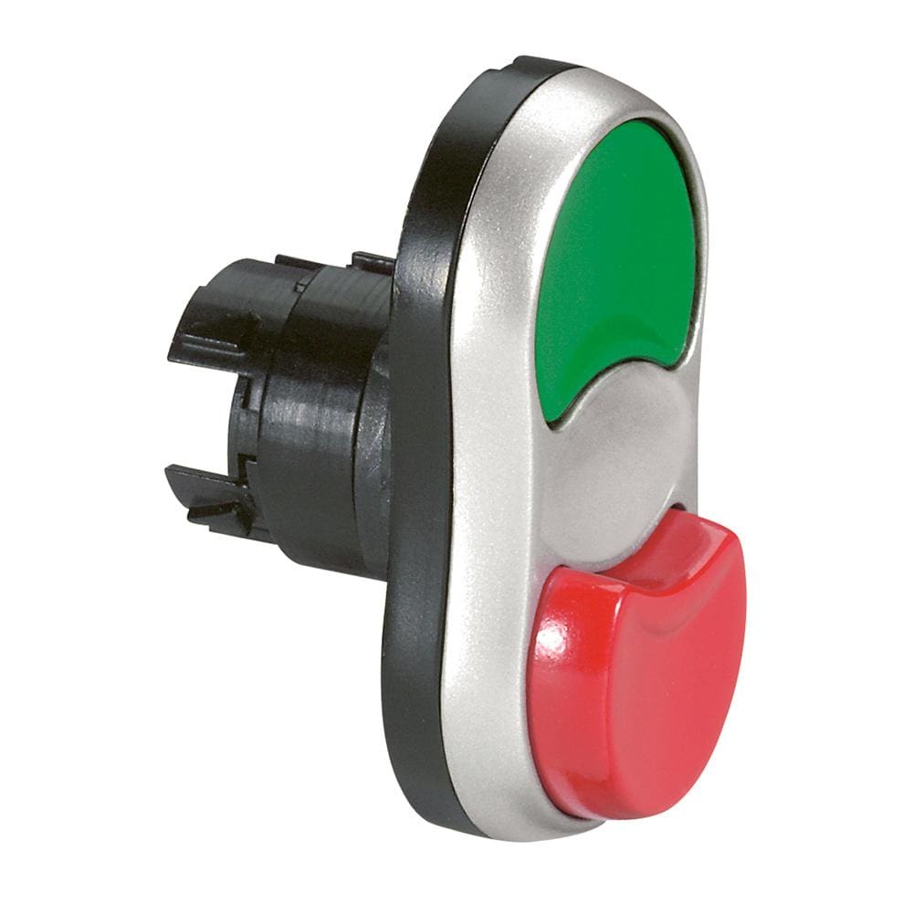 LEGRAND - Osmoz modular no iluminado cabezal doble pulsador saliente y empotrado IP66 - verde y rojo