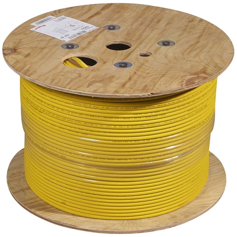 LEGRAND - Cable 4 pares Cat. 6A U/UTP cubierta LSZH 500 m. Suministro en bobina. Peso 25kg