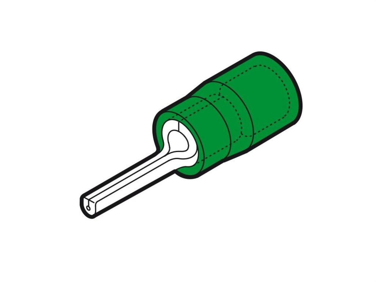 CEMBRE - Terminal puntera preaislado VP-P10 sección 0,2-0,5mm² largo 9,8mm verde