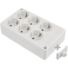 SOLERA - Base bipolar 6 tomas TT lateral 16A libre de halógenos blanco