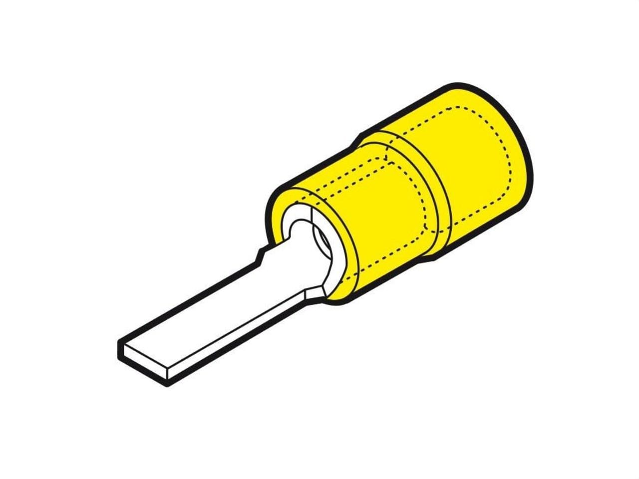 CEMBRE - Puntera plana preaislada GF-PP12 4-6mm² largo 13,3mm amarillo