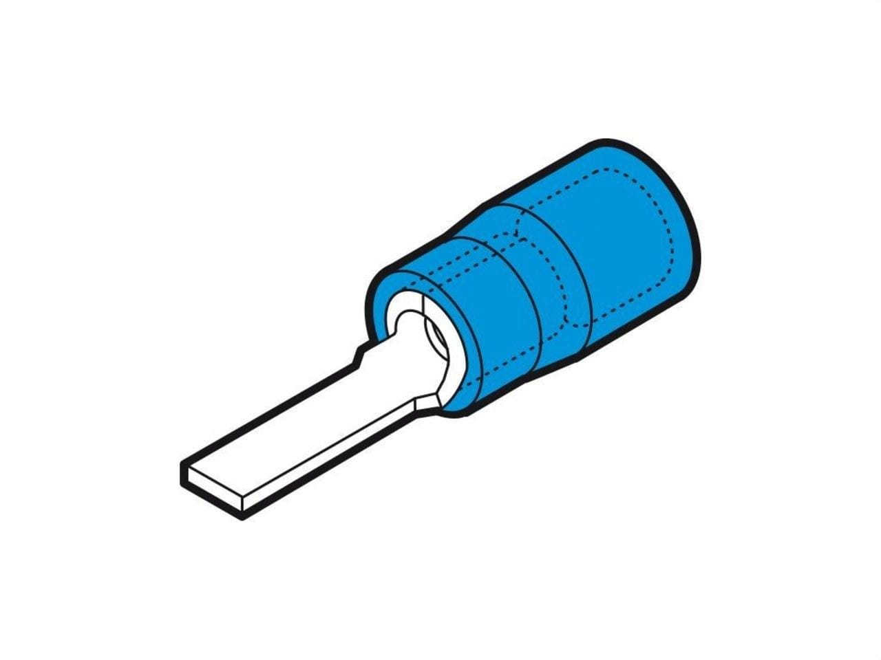 CEMBRE - Terminal puntera plana preaislado BP-PP16/25 sección 1,5-2,5mm² largo 17,2mm azul