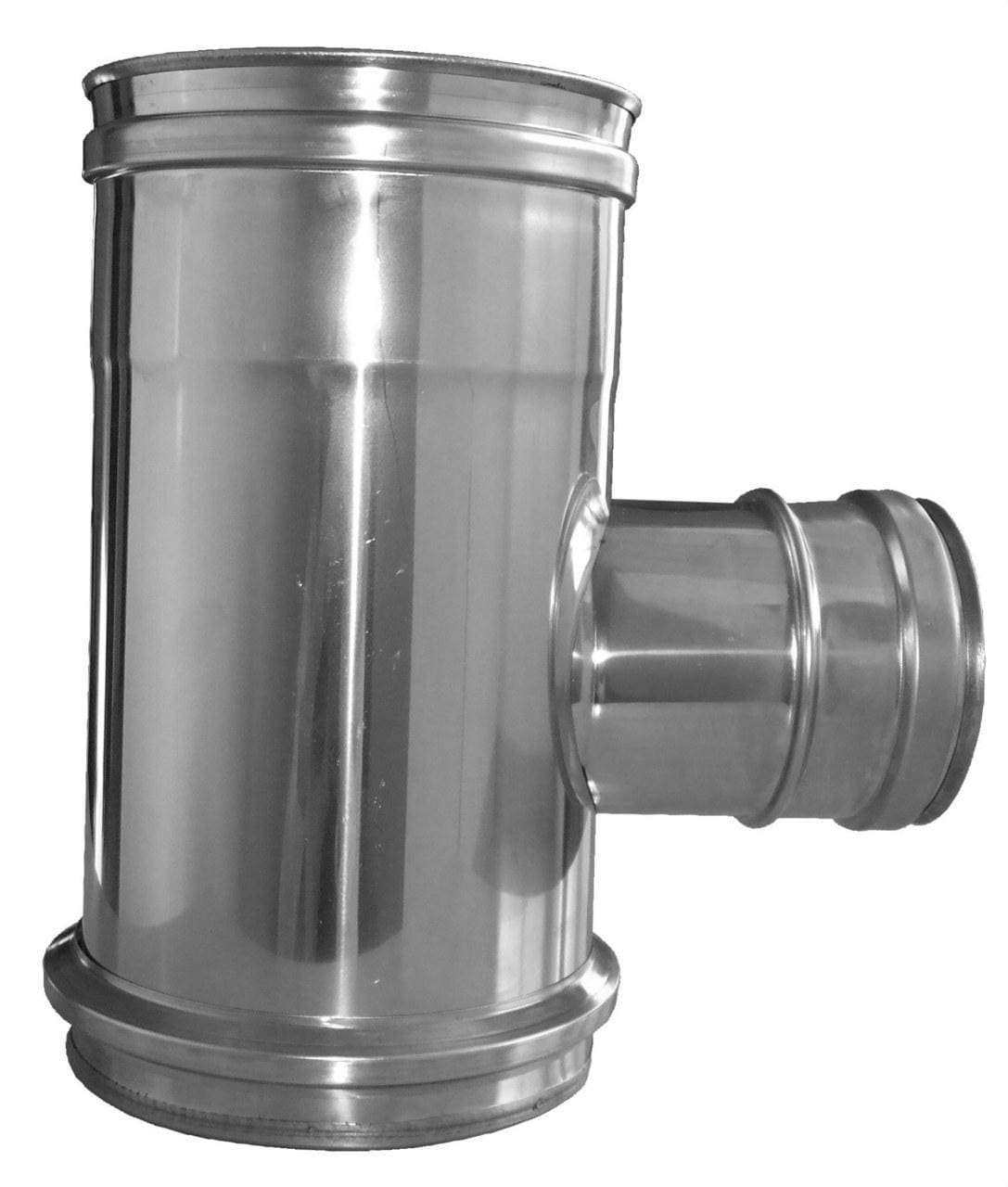 DINAK - Te 90º corta entrada H con Colector y abrazadera DW 316L/304 diámetro 80