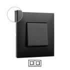LEGRAND - Placa VALENA NEXT con 2 elementos dark/cromo