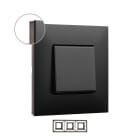 LEGRAND - Placa embellecedora Valena Next de 3 elementos de color dark/Cromo