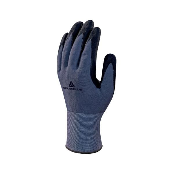 DELTA PLUS - Guante de punto poliamida spandex palma de nitrilo / PU talla 11 gris / negro