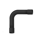 REVI TUBOS - Curva tubo blindado roscado M-20 negro (bolsa 5u)