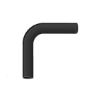 REVI TUBOS - Curva tubo blindado enchufable M-50 negro