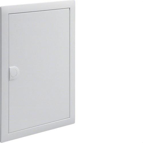 HAGER - Marco y puerta opaca metálicos para caja VU/VH 2 filas 24 módulos RAL 9010