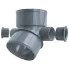 ALIAXIS - Codo M-H 110/45 con 2 tomas lateral diámetro 50 110-50-50