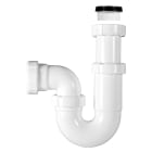 Sin Marca - Sifón curvo R-18 con racor salida horizontal 1.1/2"