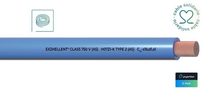 GENERAL CABLE - Cable EXZHELLENT Class 750V AS H07Z1-K 1x10 azul (Caja)