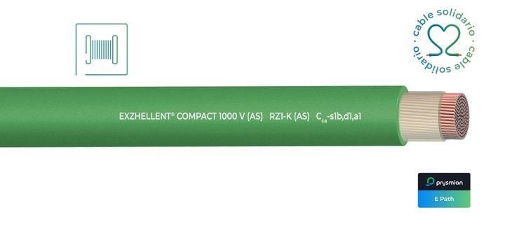 GENERAL CABLE - Cable Exzhellent Compact 1kV RZ1-K 1x70 verde (Bobina)