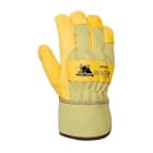 JUBA - Guante americano vacuno amarillo lona verde 26cm